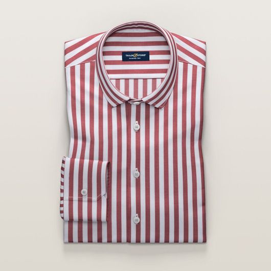 Red striped business shirt | Tailor Store®