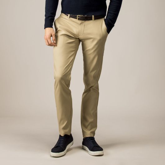 Dark khaki chinos in stretch