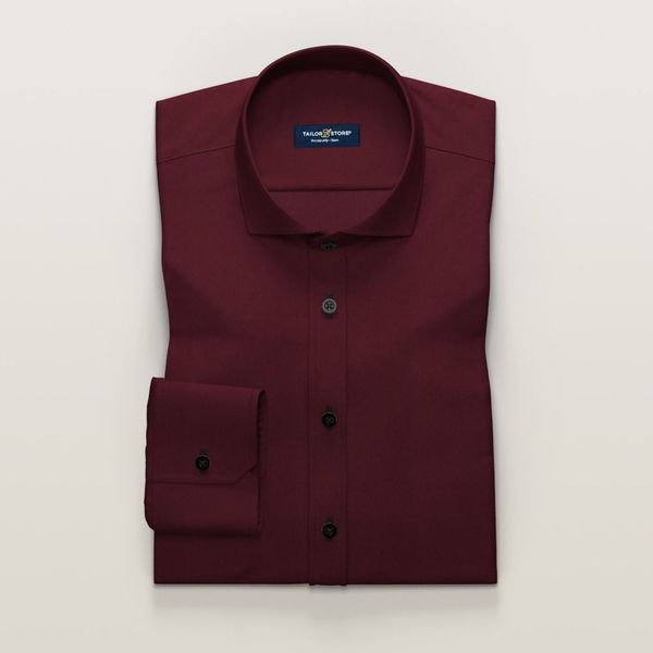 burgundy color dress shirt