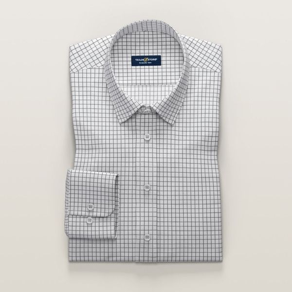 black and white checkered dress shirt