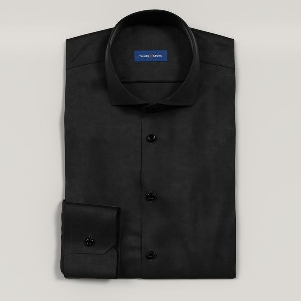 black mens fitted dress shirt Perry Ellis Men's Untucked Total Stretch Slim Fit Banded Collar Shirt