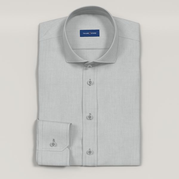 light gray dress shirt Billy Reid Oxford Hutcheson Shirt, Grey with the flexibility of a t Joseph Abboud Modern Fit Stripe