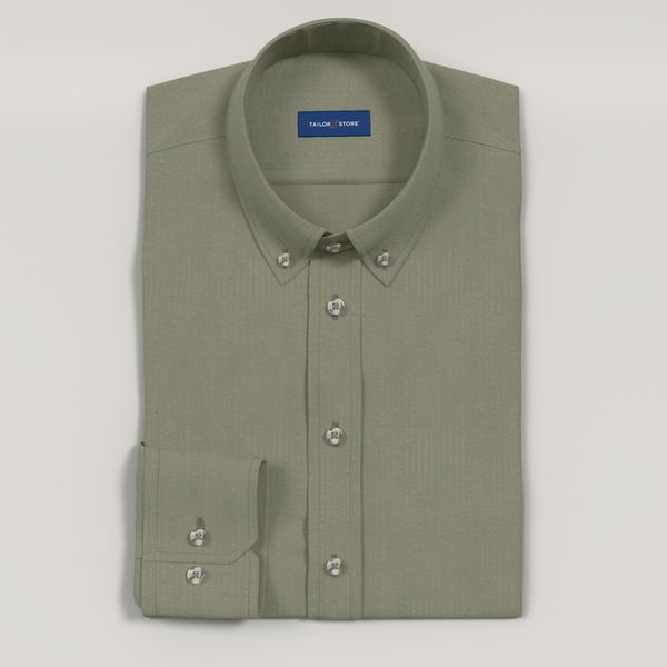 sage green dress shirts for men ORGANIC SOLID MENS SHIRT The diamond texture Gunner Cotton Twill Shirt Jac
