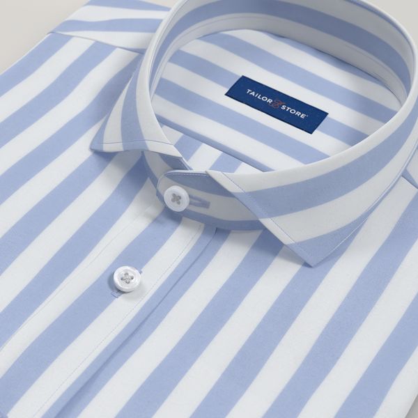 men's white and blue dress shirt Blue & White Striped Non-Iron Dress Shirt | The Pearl River