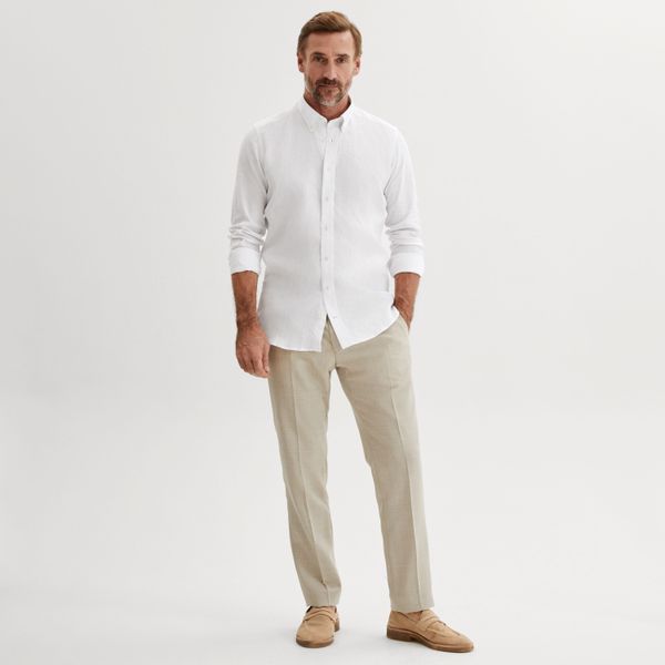 White linen shirt