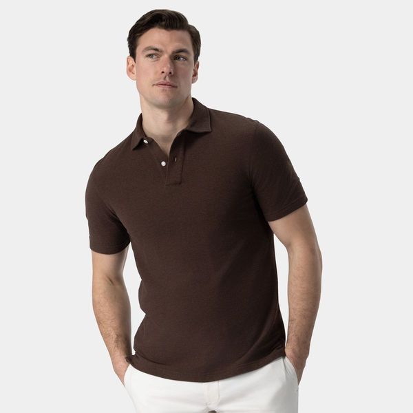 Skin-friendly Long Sleeve Melange Polo