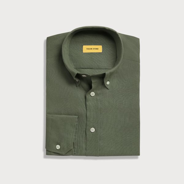 Military Green Linen Shirt