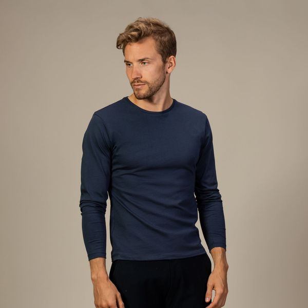 navy long sleeve shirt men's