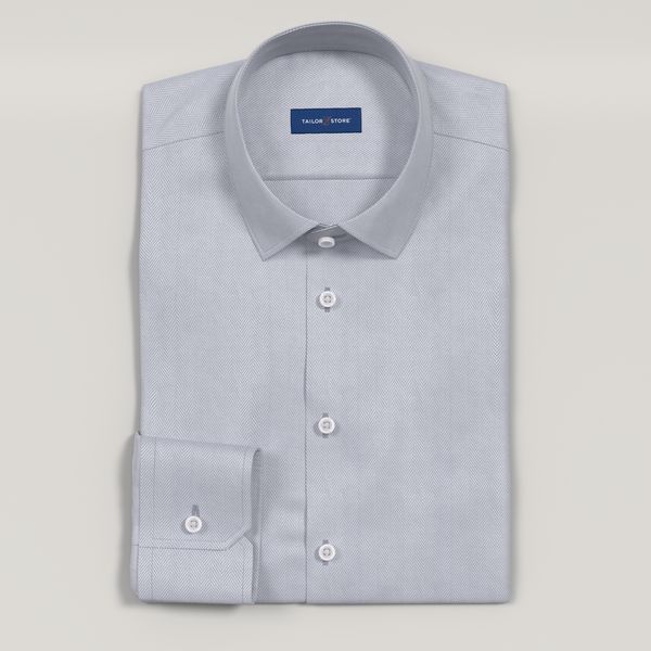 トップス WASH WOOL TAILORED SHIRT Gray business shirt | Tailor Store®