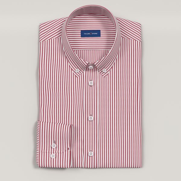 Red striped business shirt | Tailor Store®