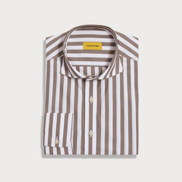 White striped orders dress shirt