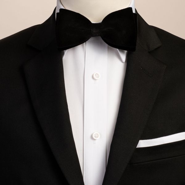 Velvet bow tie hot sale with tuxedo