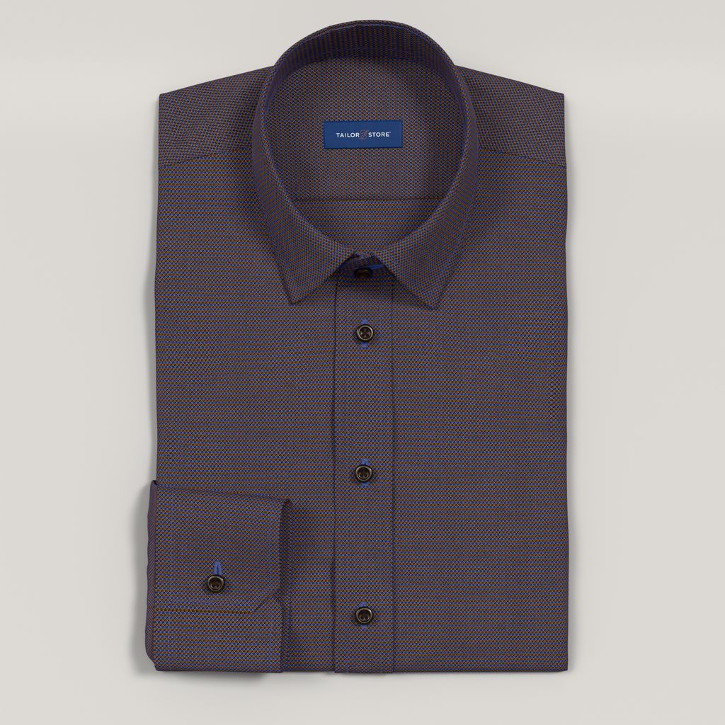 Blue and brown business shirt