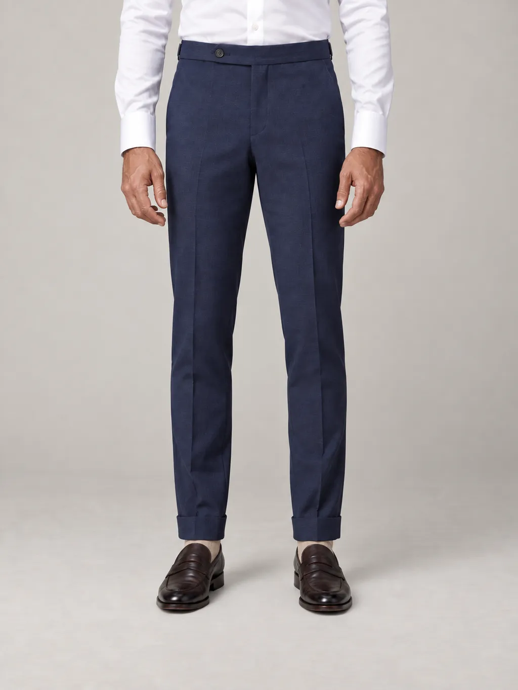 Blaue Anzughose mit Stretch