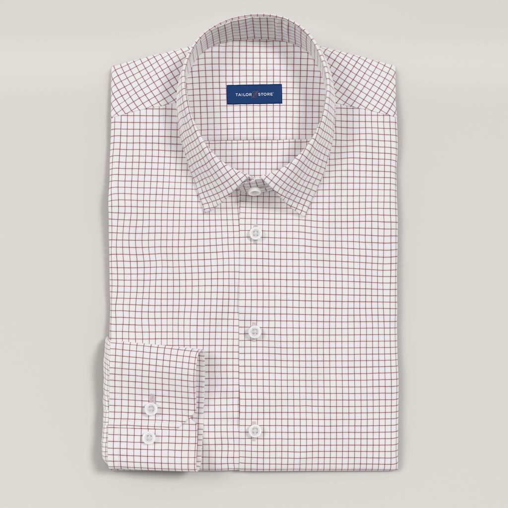 Red checked business shirt