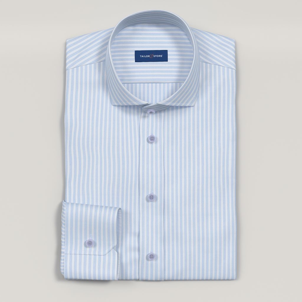 Blue striped business shirt