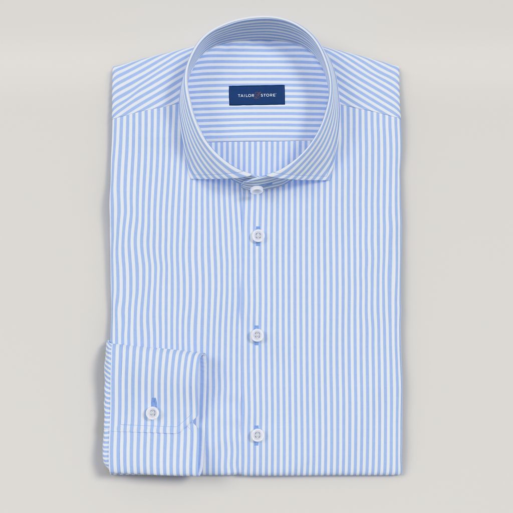 Light blue striped business shirt 