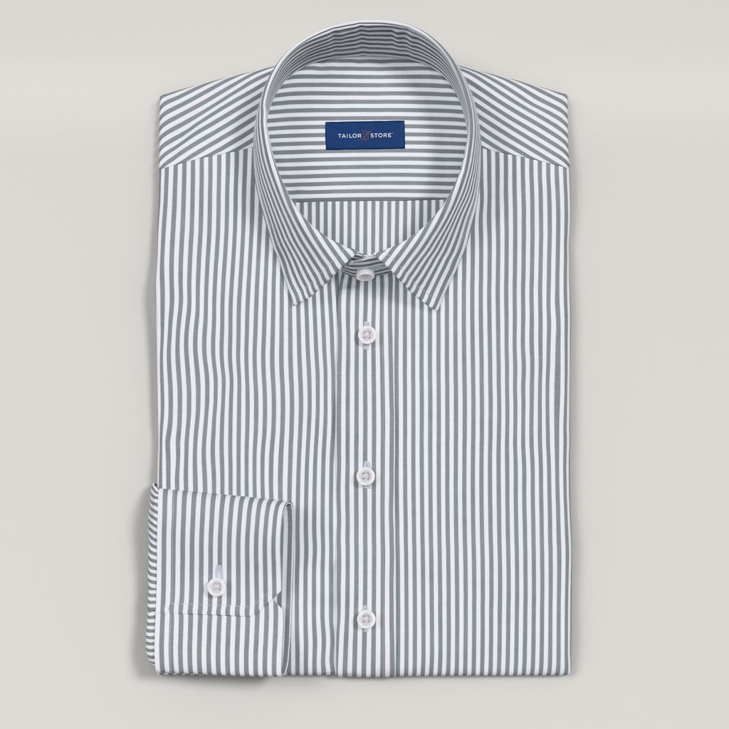 Gray striped business shirt 