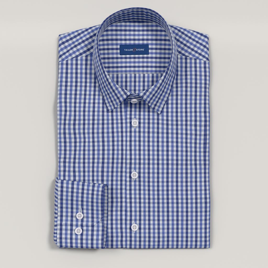 Blue Checked Business Shirt