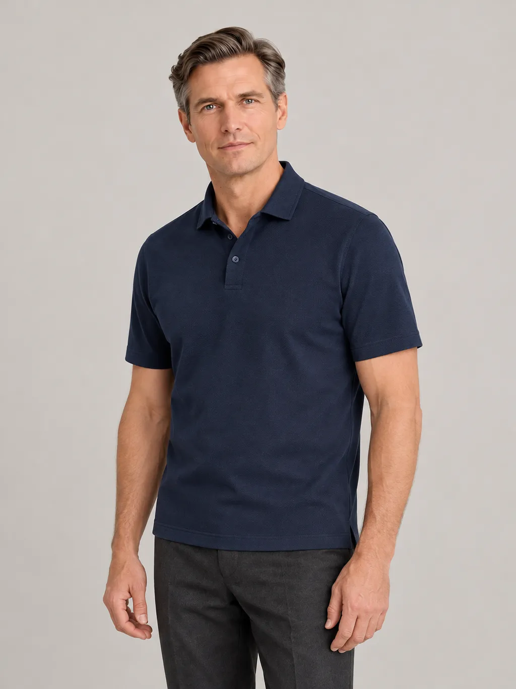 Navy polo shirt