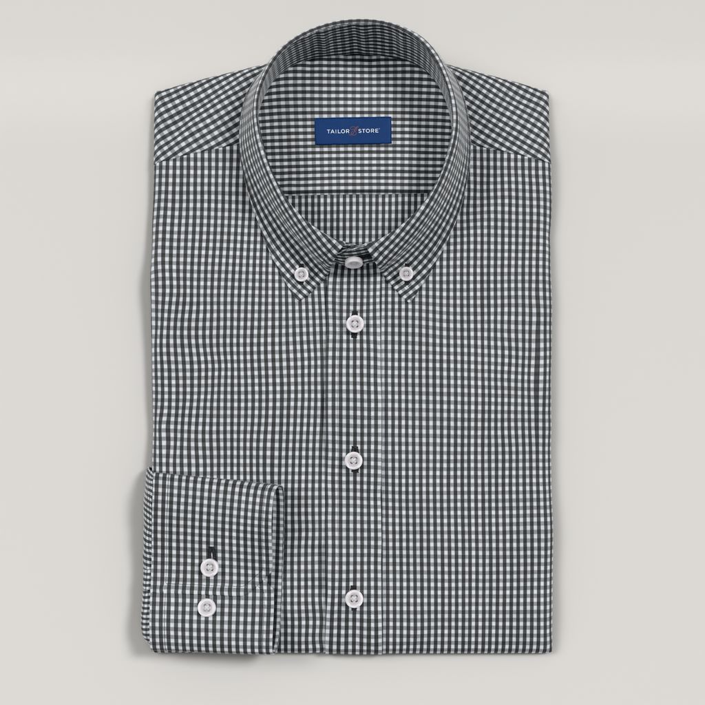 Black checkered business shirt