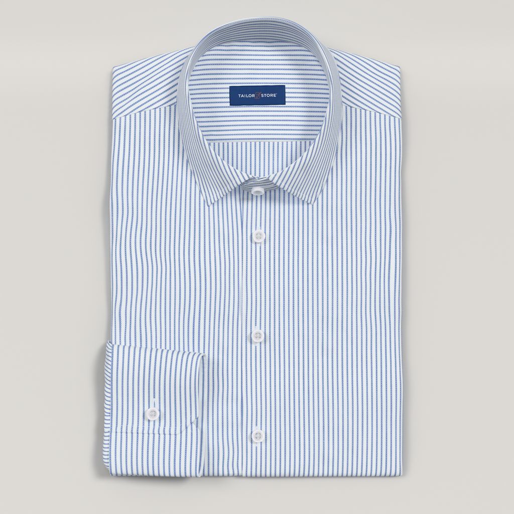 Chemise business bleu et blanc