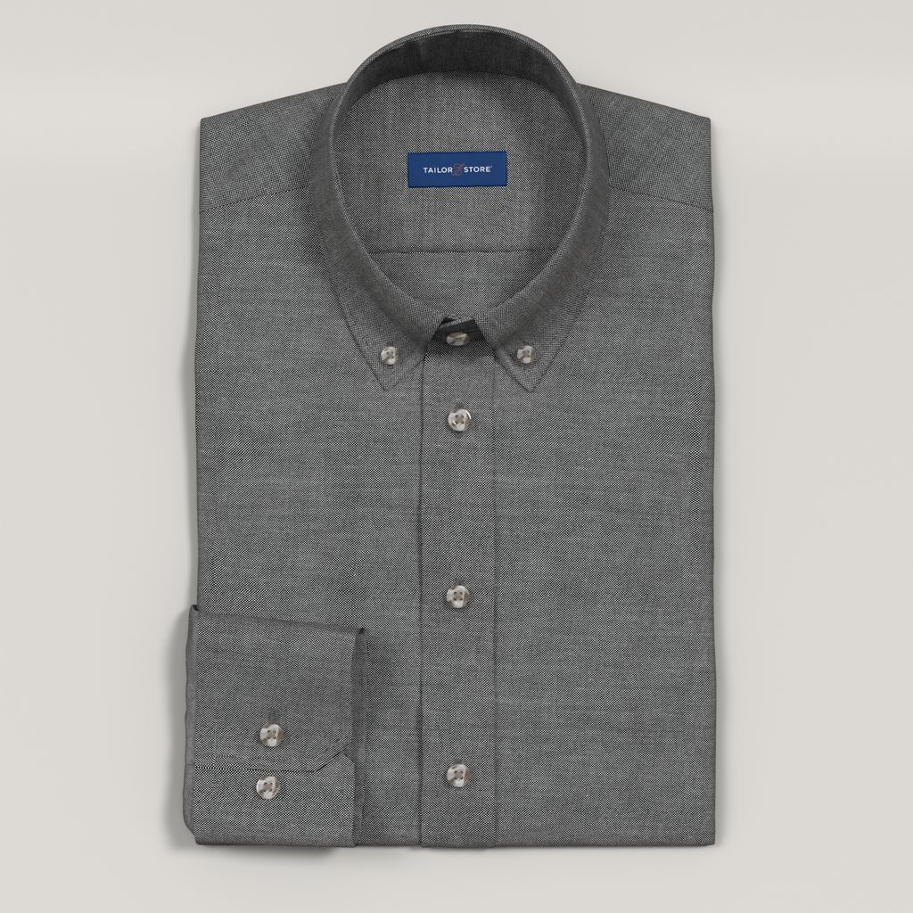 Chemise Oxford gris charbon