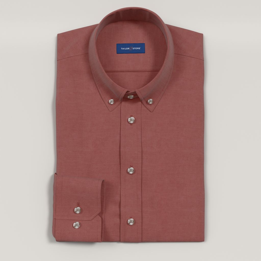 Camicia di lino marrone rossiccio