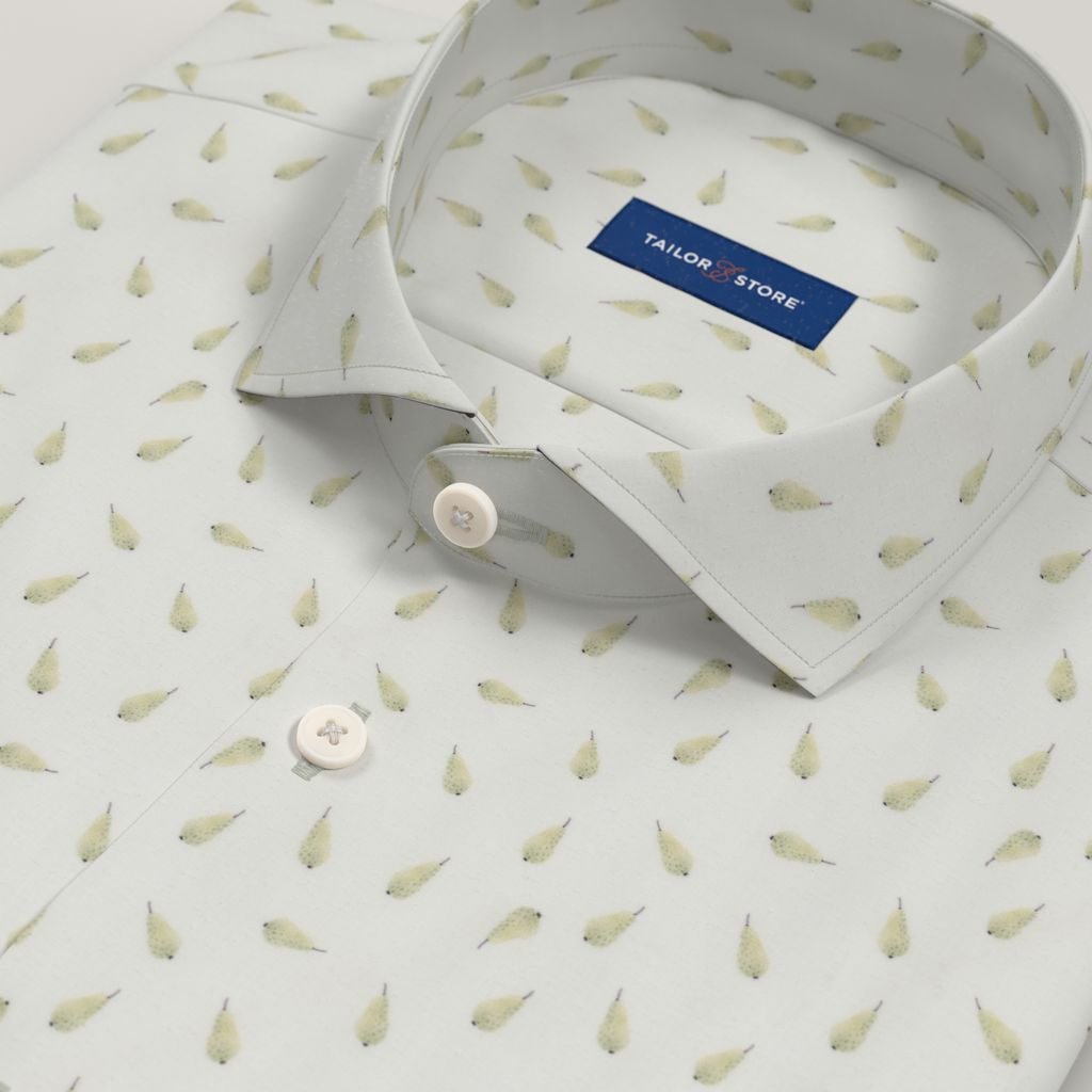 Poplin shirt with pear print