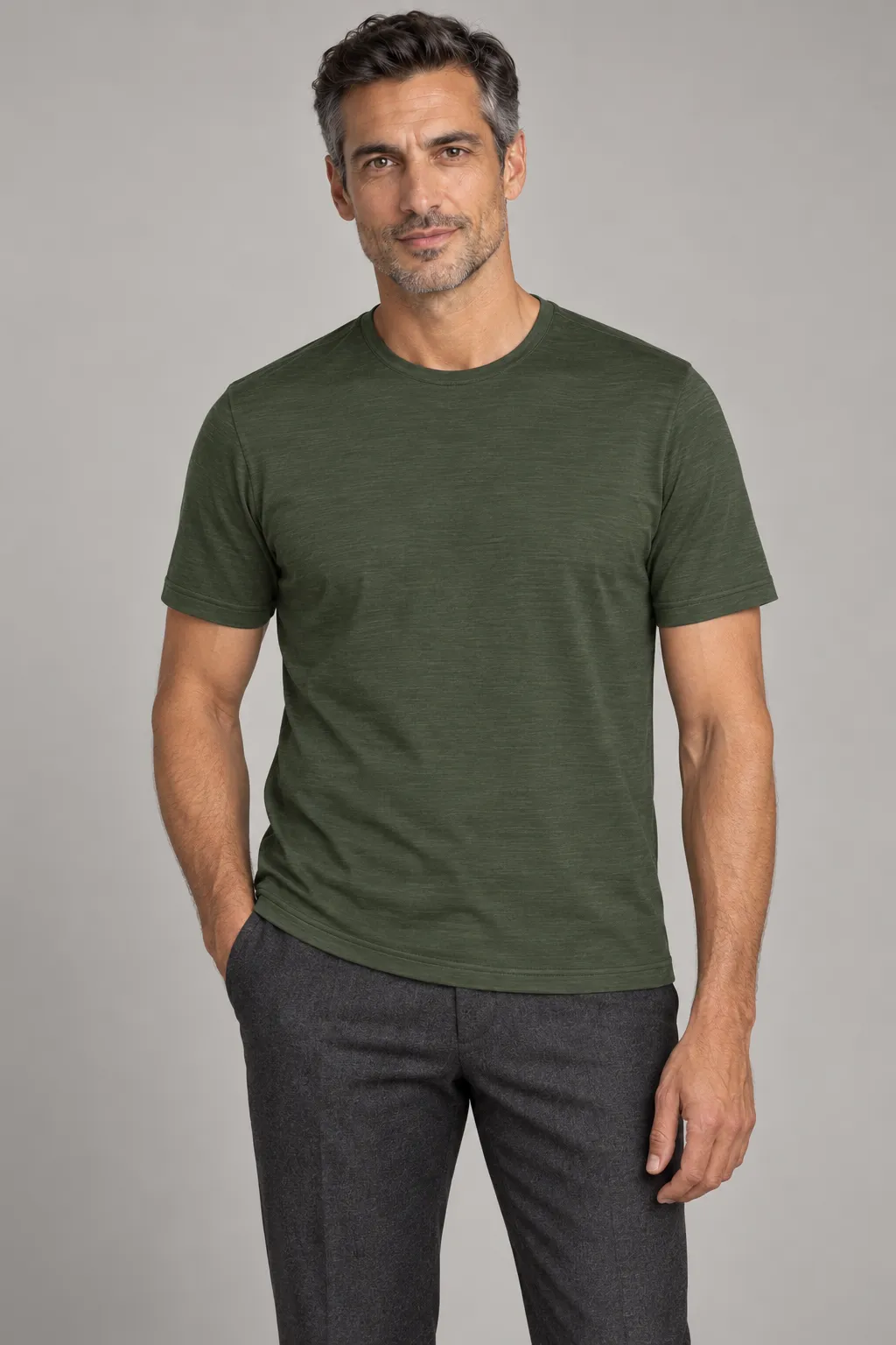 Dark Sage Merino Wool T-Shirt
