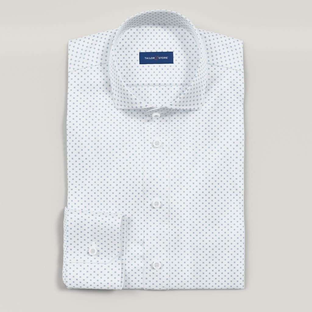 Men’s Custom Navy Poplin Cotton Shirt – Barrhead