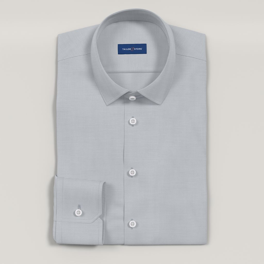 Light gray textured easy iron business shirt