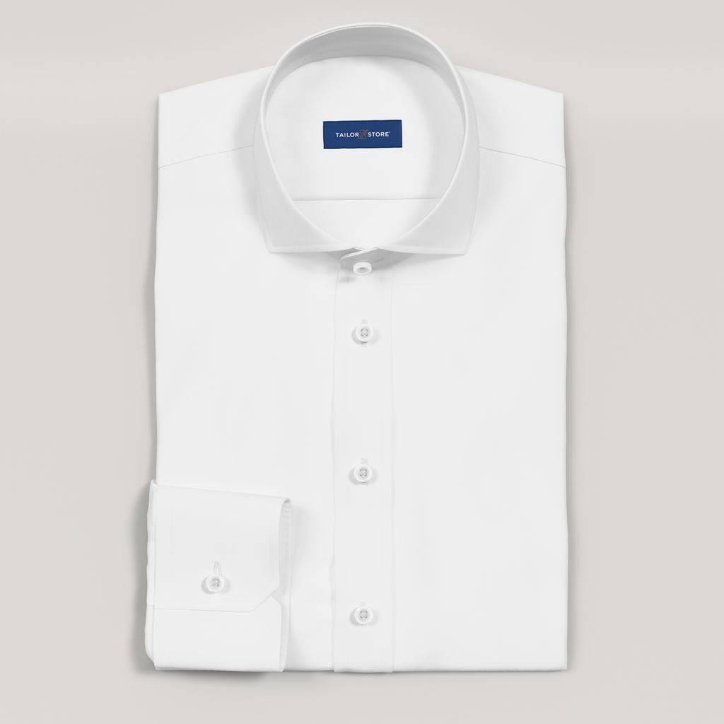 White poplin easy iron shirt
