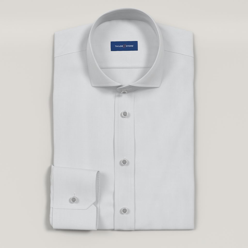 Light gray poplin easy iron shirt