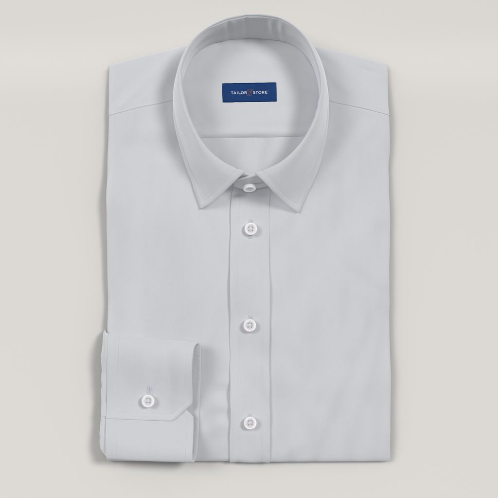 Light grey dress shirt in satin weave