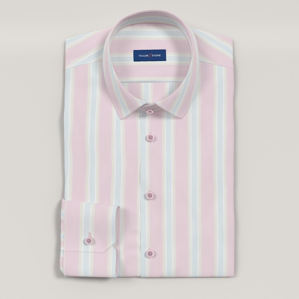 Pale pink striped cotton shirt