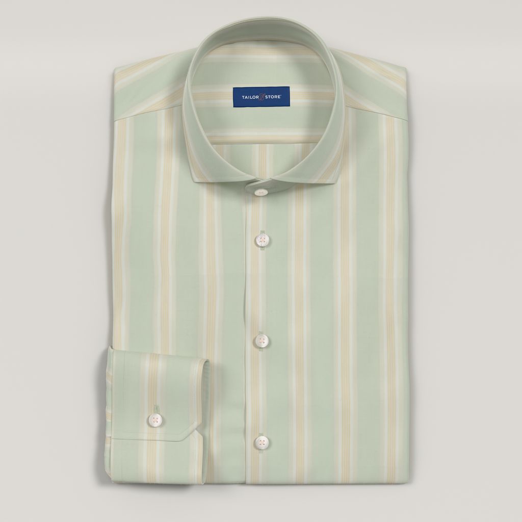 Pale green striped shirt