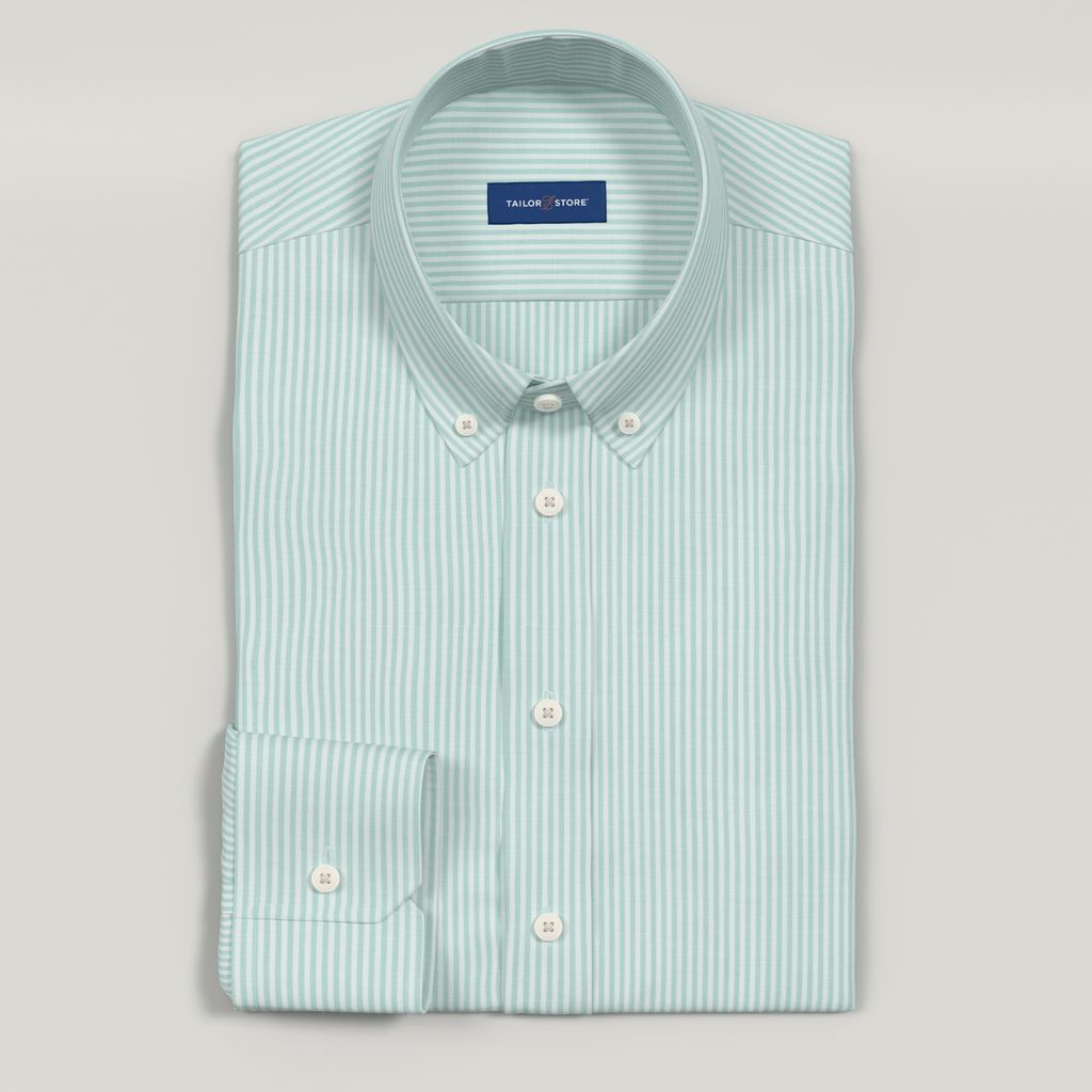 Aqua striped oxford shirt