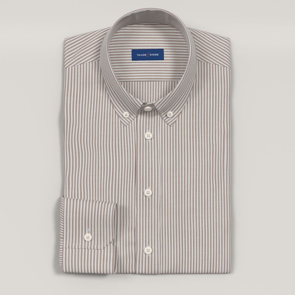 Brown striped oxford shirt