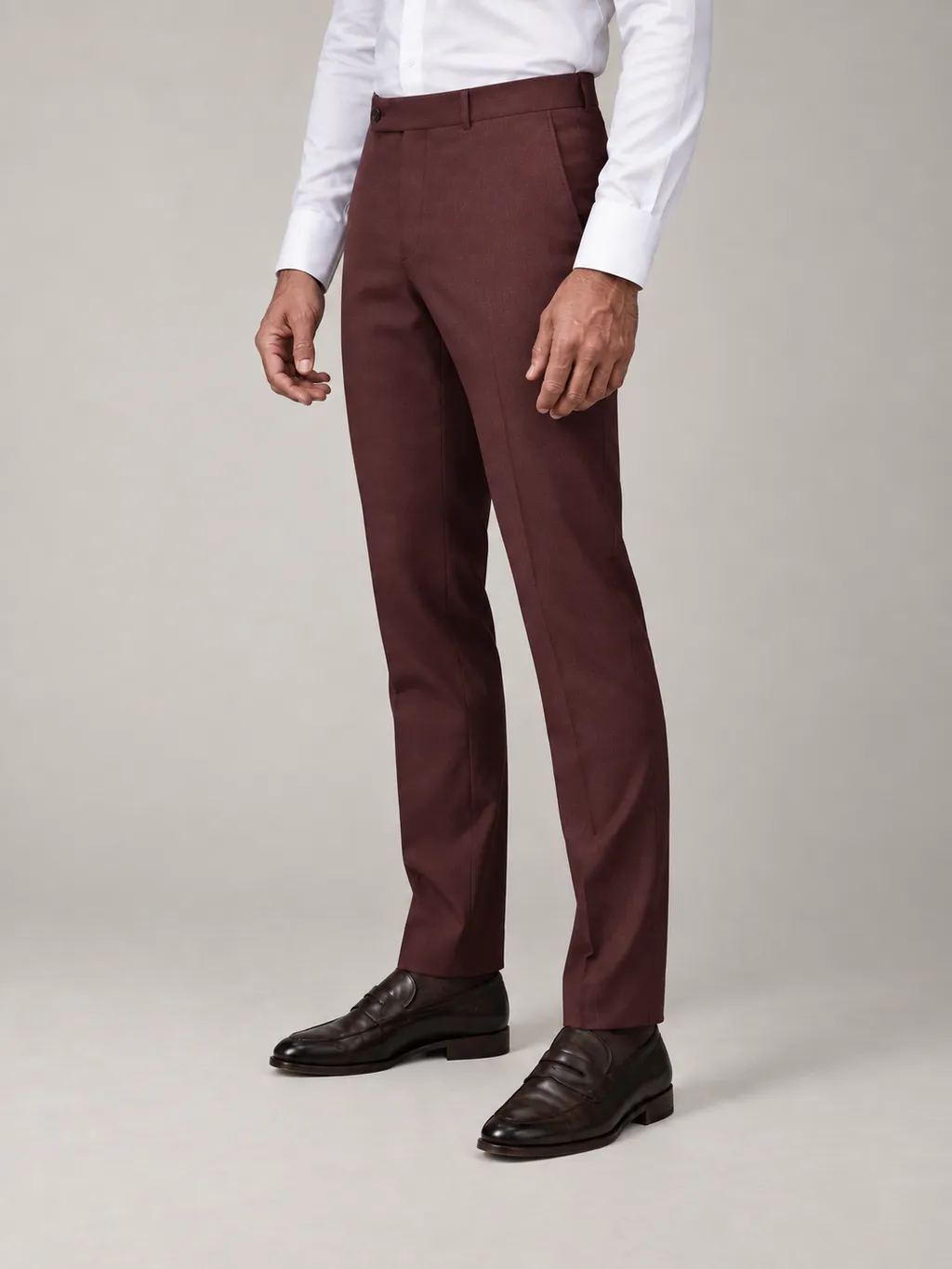 Burgundyfarbene Anzughose