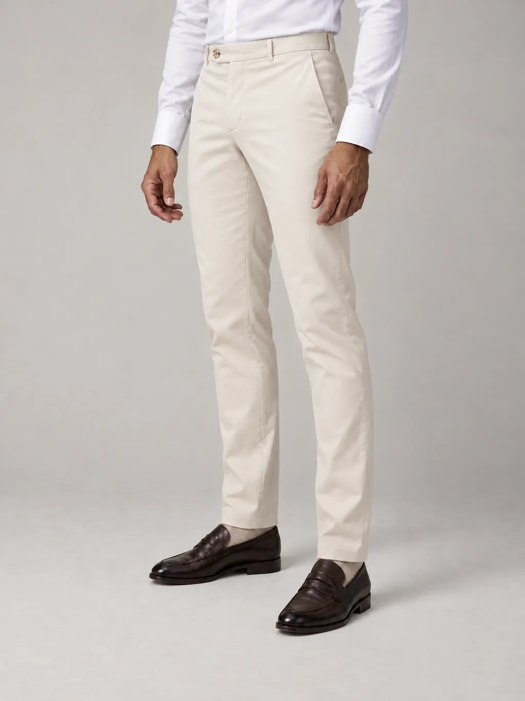 Ivory stretch chinos