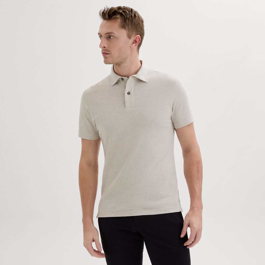 Polo melange beige
