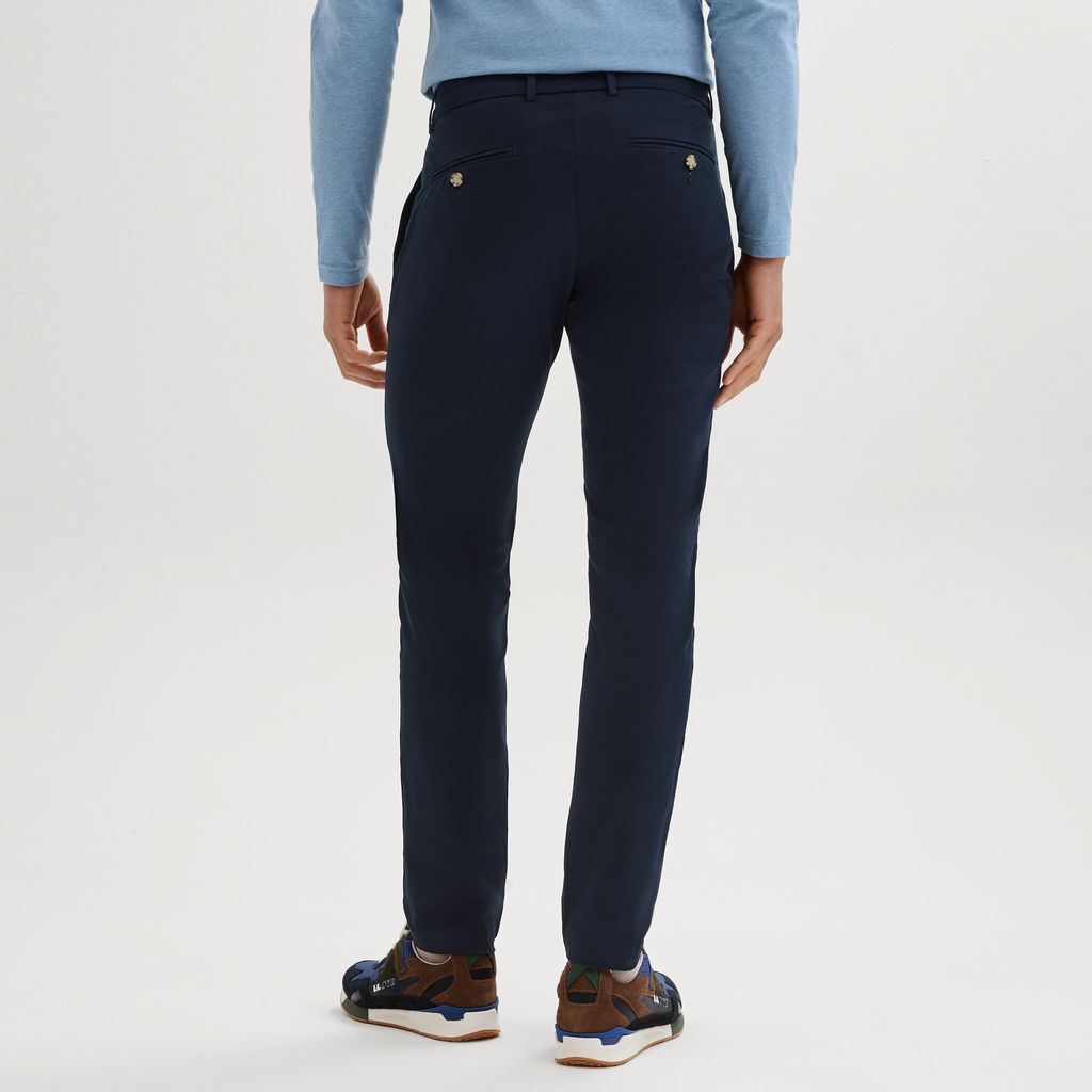 Navy chinos med stretch