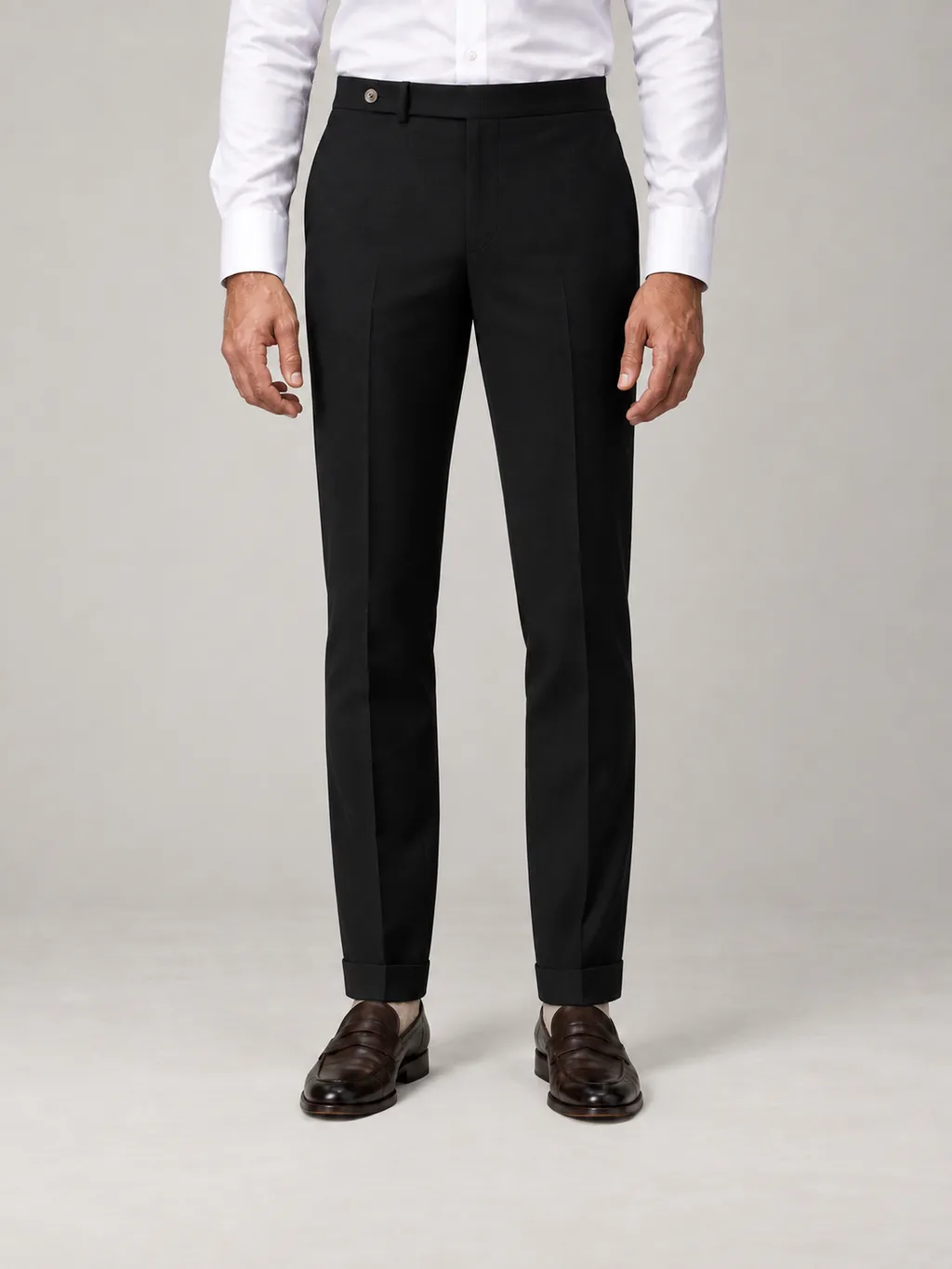 Schwarze Anzughose mit Stretch