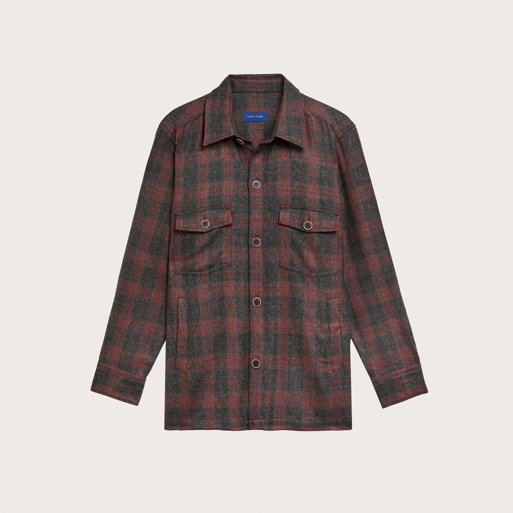 Shacket plaid en laine