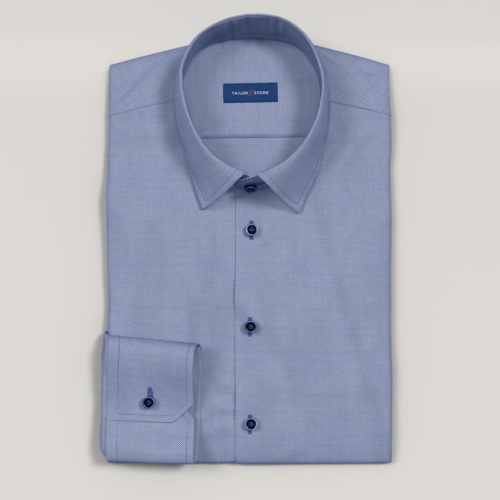 Dress shirt in blue french Oxford