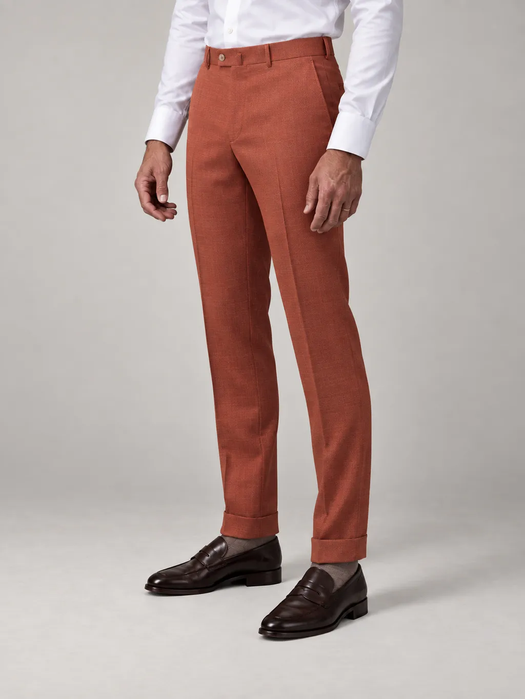 Burnt orange suit pants