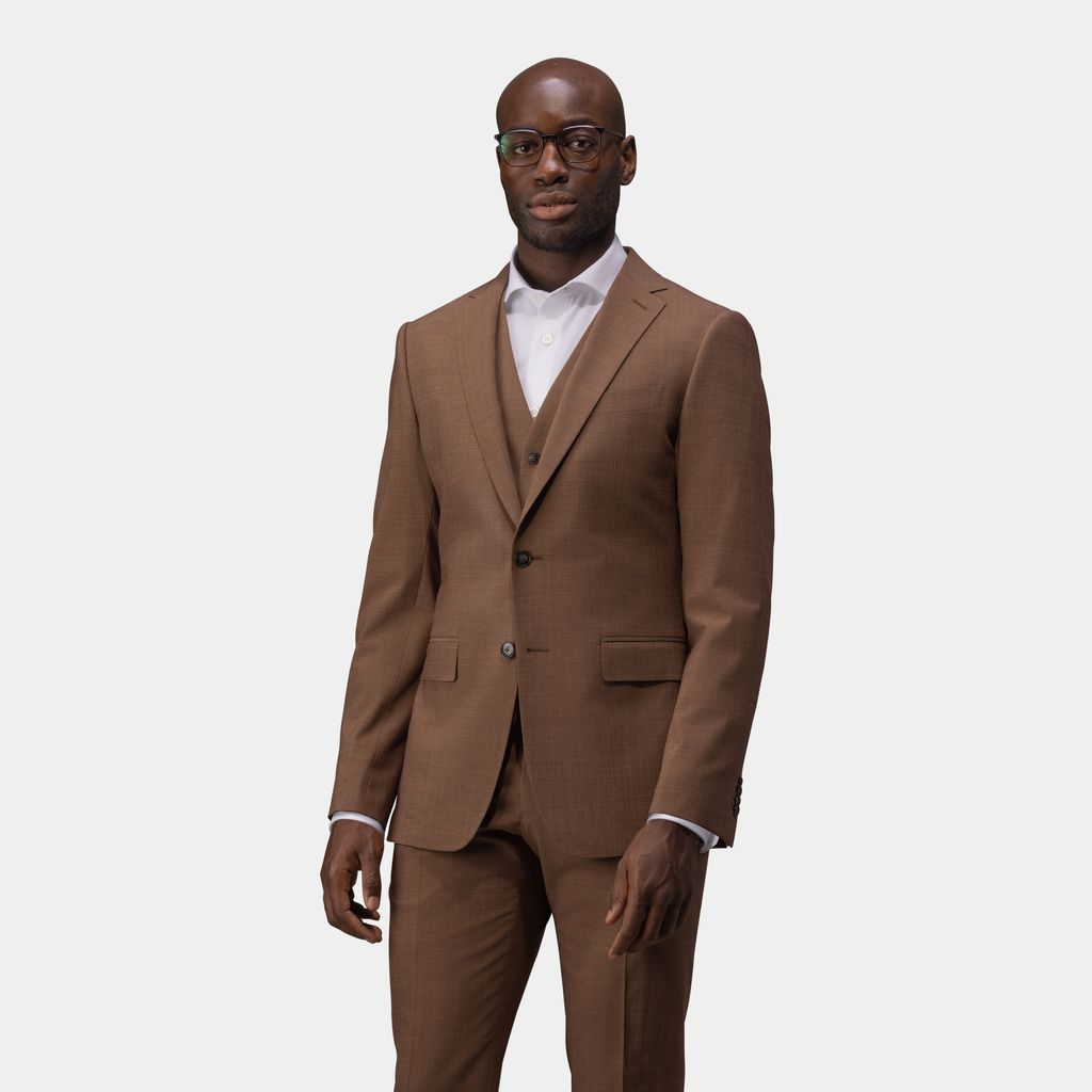 Costume trois pièces marron clair