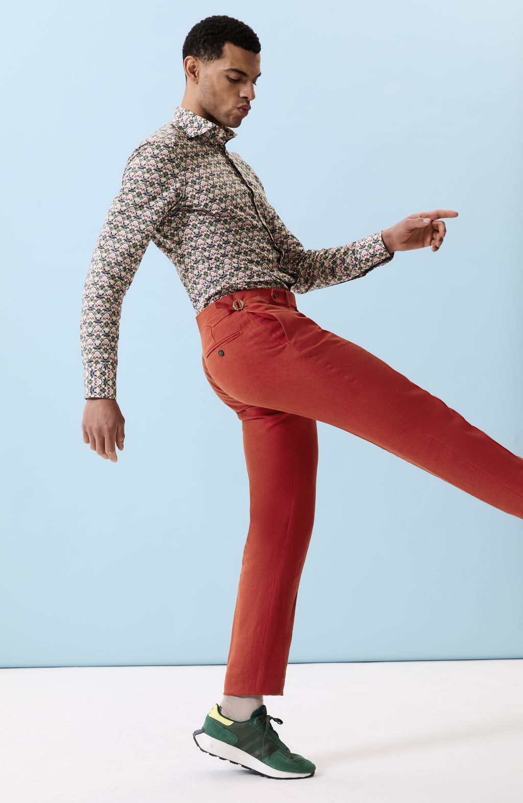Pantalon de costume orange sanguine