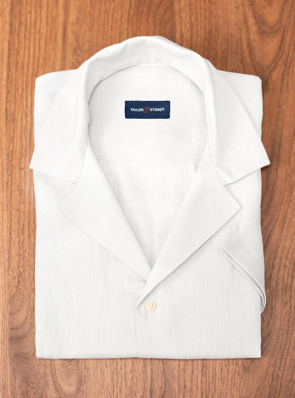 White-washed linen resort shirt